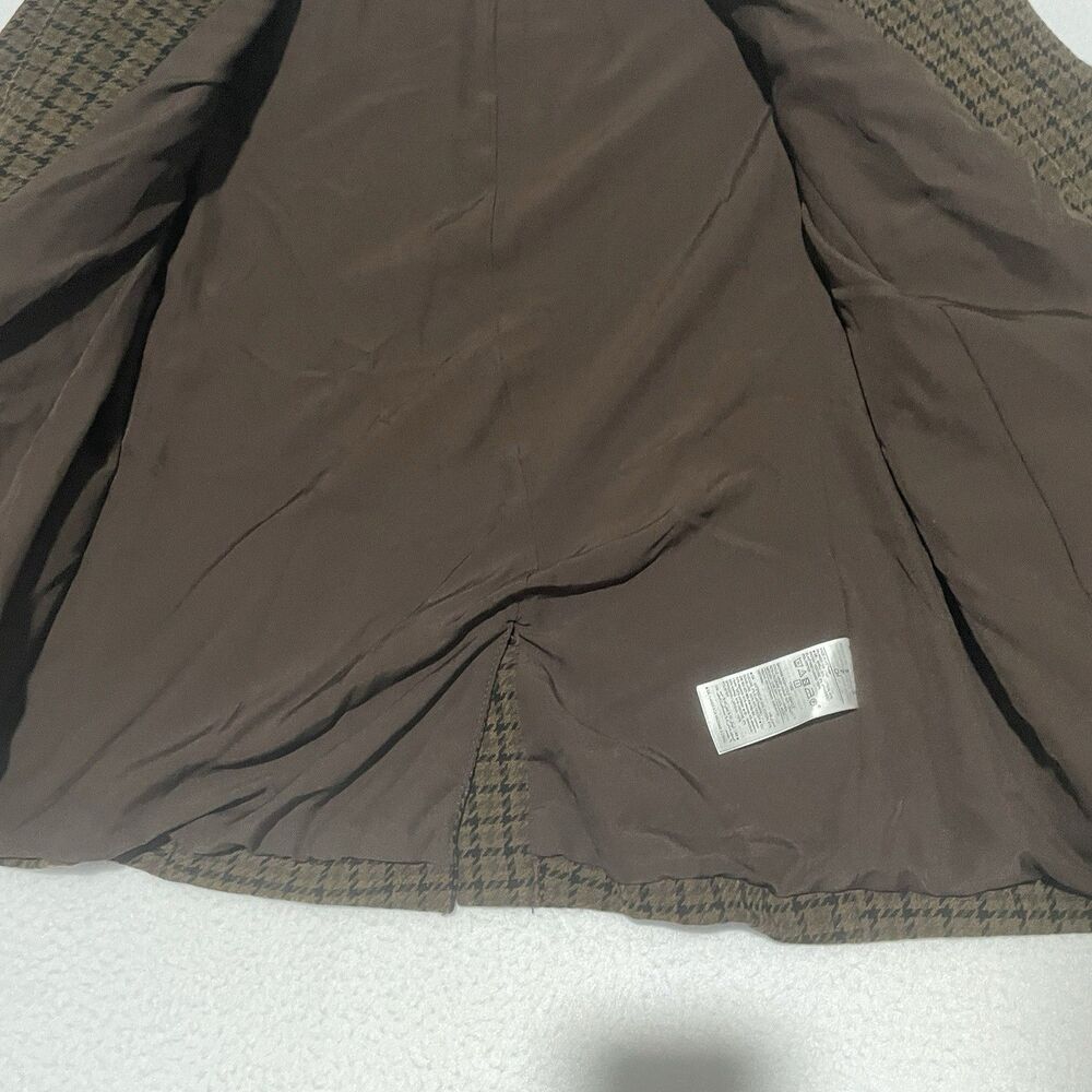 Old Navy Blazer Womens Small S Brown Houndstooth Corpcore Academia Preppy Office - Picture 9 of 16